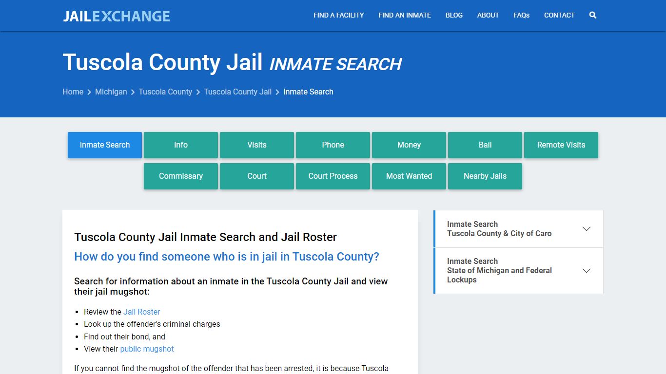 Inmate Search: Roster & Mugshots - Tuscola County Jail, MI
